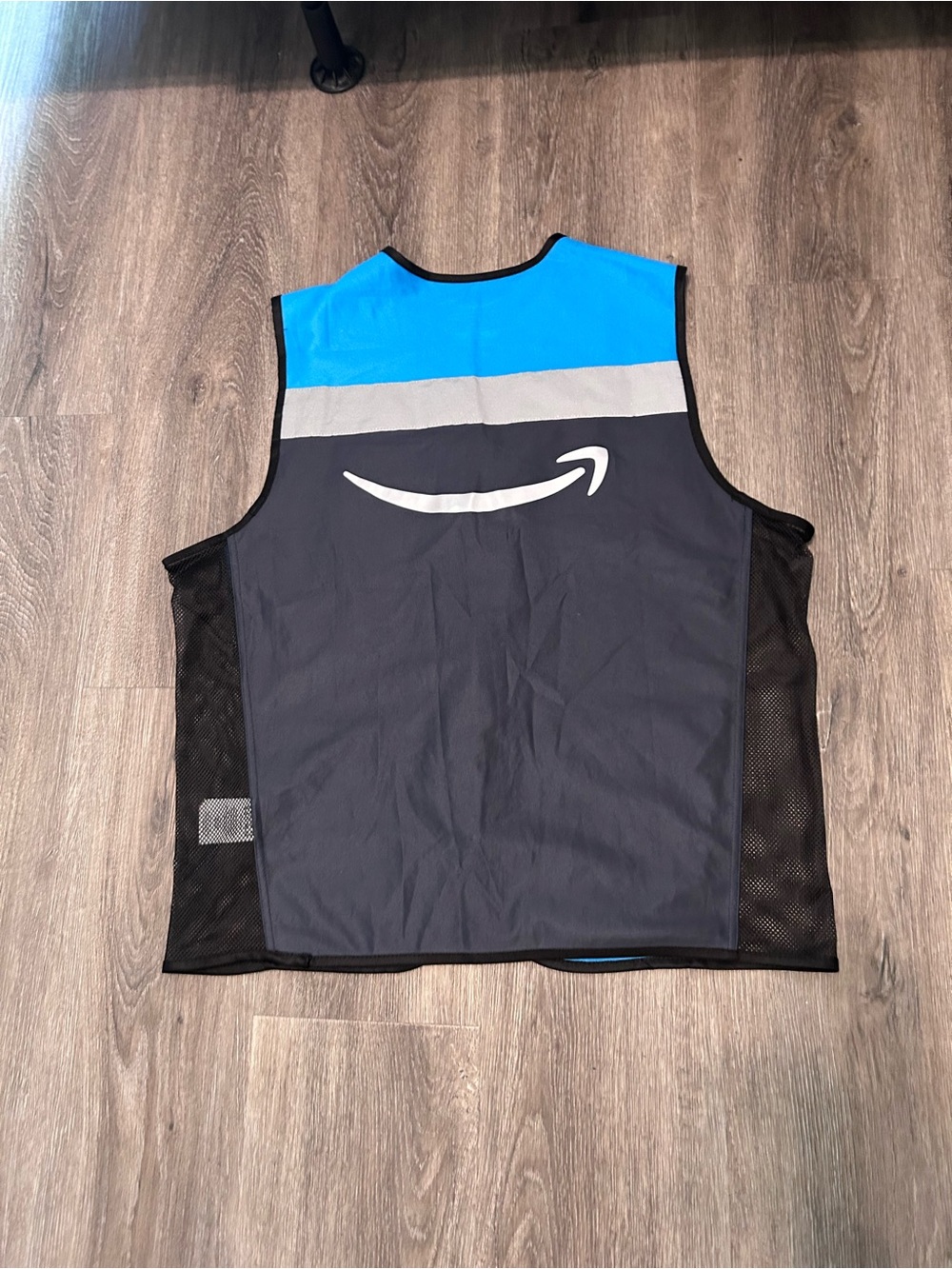 Amazon Vest Mens XS Reflective Blue Black Safety High Visibility Uniform - Picture 4 of 7